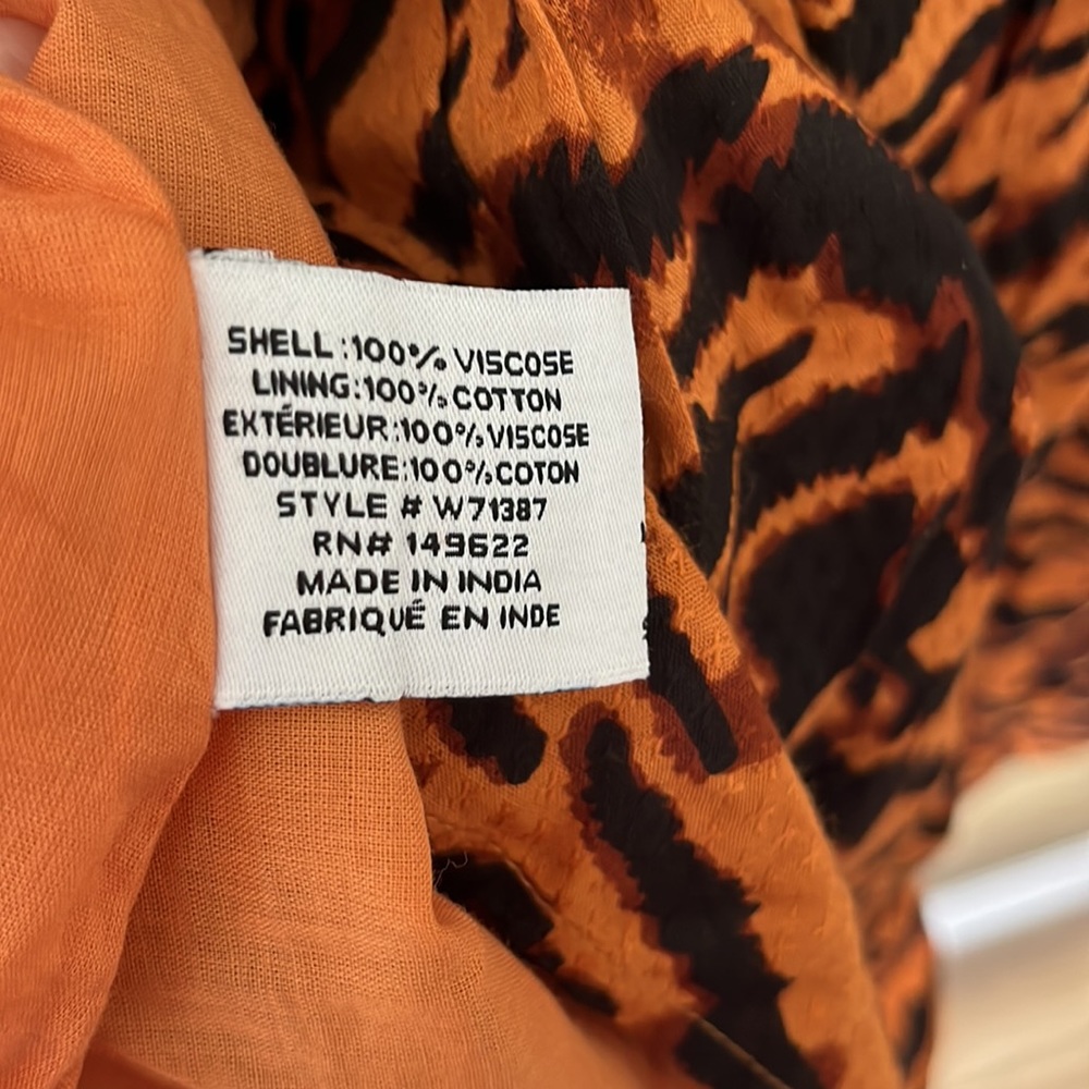 WALTER‎ BAKER Yosline Gathered Tiger Jacquard Midi Dress Size 4 NWOT - Picture 13 of 14